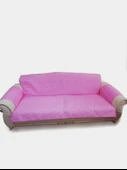 Pembe Çift Taraflı Leke Tutmaz Su Geçirmez 3 Kişilik Koltuk Örtüsü - 2