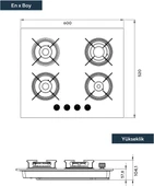 Kumtel M6-40BF Violet Ankastre  Ocak Siyah thumbnail 4