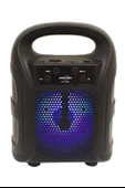 Tutmalı Mini Hoparlör Işıklı Taşınabilir Bluetooth Wireless Radyolu Sd Kart ve USB Girişli Hoparlör thumbnail 5