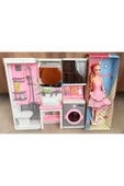 tmtoysandmore Evcilik Oyun Seti Banyo Lavabo Çamaşır Mak. 30 Cm Et Bebekli - 2