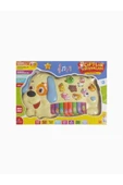 Can Ali Toys Pilli Türkçe Sesli Müzikli Işıklı Çiftlik Hayvanları Köpek Şeklinde Beyaz Piano - 1