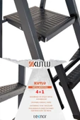 Kutlu Dayanıklı 4+1 Metal Basamaklı Merdiven - 5