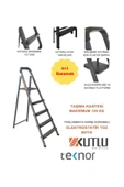 Kutlu Dayanıklı 4+1 Metal Basamaklı Merdiven - 1