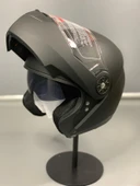 Jk 115 Güneş Vizörlü Çene Açılır Kask Matt Black - 7