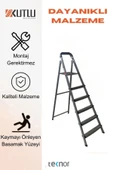 Kutlu Dayanıklı 5+1 Metal Basamaklı Merdiven - 3