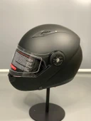 Jk 115 Güneş Vizörlü Çene Açılır Kask Matt Black - 2