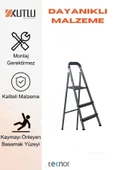Kutlu Dayanıklı 2+1 Metal Basamaklı Merdiven - 3