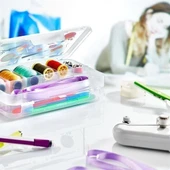 Çift Taraflı Bölmeli Hobi Dikiş Kutusu Ardunio Malzeme Kutusu thumbnail 1