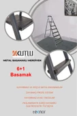 Kutlu Dayanıklı 6+1 Metal Basamaklı Merdiven - 4