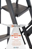 Kutlu Dayanıklı 3+1 Metal Basamaklı Merdiven - 5