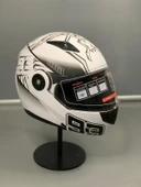 Jk 115 Güneş Vizörlü Çene Açılır Kask Z3 WHİTE - 1