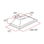 ALVEUS F9 INOX GÖMME ASPİRATÖR(52cm) - 2