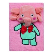 Gen-Of Çizgili Pijamalı Hayvan Peluş Hatıra Ve Not Defteri A5 Çizgili 80 Yaprak (PD111) thumbnail 3