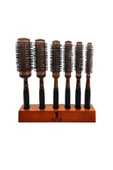 Hector VENT POİNT Sehpalı Kaucuk ve Seramik Kaplı Termal Gövdeli 6 lı Saç Fırça Seti thumbnail 1