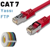 IRENIS 10 Metre CAT7 Kablo Yassı FTP Ethernet Network LAN Ağ Kablosu thumbnail 4