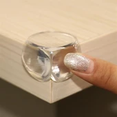 Bebek Çocuk Yumuşak ve Esnek Dairesel Şeffaf Yapışkanlı Güvenlik Köşe Koruyucu (4 Adet) thumbnail 5