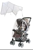 İpek Yıldızı® Bebek Arabası Puset Şeffaf Yağmurluk Rüzgar Engelleyici Muşamba thumbnail 3
