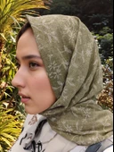 Dijital Baskılı Pamuk Şal - 1