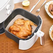 İpek Yıldızı® 250 Adet Air Fryer Pişirme Kağıdı Tek Kullanımlık Hava Fritöz Yağ Geçirmez Yapışmaz Gıda Pişirme Kağıdı De thumbnail 5