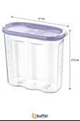 İpek Yıldızı® 2 Kapaklı Ölçekli Erzak Kuru Gıda Saklama Kutusu Kabı - 1,7 Litre - SA935 thumbnail 8