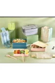 Tuffex 2 Katlı Luno Beslenme Saklama Kabı Lunch Box Çatal Kaşık TP826 - 10