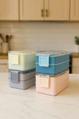 Tuffex 2 Katlı Luno Beslenme Saklama Kabı Lunch Box Çatal Kaşık TP826 - 9