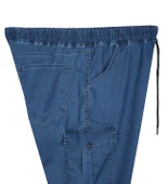 Erkek  Büyük Beden 100-156 Kilo Arası İçin Uygun Kargo Cepli Jogger Kot Pantolon - 8