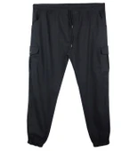 Erkek  Büyük Beden 100-156 Kilo Arası İçin Uygun Kargo Cepli Jogger Kot Pantolon - 1