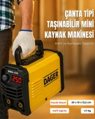 Dager MMA250 250 Amper Inverter Mini Çanta Kaynak Makinesi Seti - IGBT - Dijital Ekran - Elektrod + Maske + Eldiven - 3