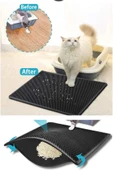 Mucit Home Kedi Tuvalet Paspası Kedi Kumu Paspası Elekli Kum Toplayıcı Kedi Halısı - 1
