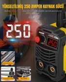 Dager MMA250 250 Amper Inverter Mini Çanta Kaynak Makinesi Seti - IGBT - Dijital Ekran - Elektrod + Maske + Eldiven - 2