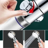 İpek Yıldızı® Turbo Pervaneli ve Filtreli Su Tasarruflu 360 Derece Dönebilen Tazyikli Duş Başlığı thumbnail 5