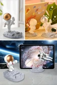 İpek Yıldızı® Mini Astronot Model Telefon ve Tablet Tutucu Standı - 8