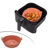 İpek Yıldızı® Renkli Isıya Dayanıklı Yıkanılabilir Silikon Fırın Ve Airfryer Yuvarlak Pişirme Matı 20 Cm thumbnail 2
