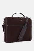 Boris Hakiki Deri Erkek 15,6" Tek Bölmeli Dizüstü Bilgisayar Çantası thumbnail 12