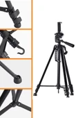 İpek Yıldızı® Telefon ve Fotoğraf Makinası Takılabilen Bluetooth Kumandalı 146 cm Tripod - 8