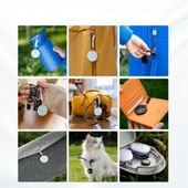 MiTag Duo akıllı takip cihazı, Apple ve Android Uyumlu Mfı Sertifikalı anahtar,bagaj,Beyaz - 4