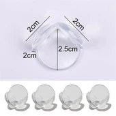 İpek Yıldızı® Bebek Çocuk Yumuşak ve Esnek Dairesel Şeffaf Yapışkanlı Güvenlik Köşe Koruyucu (4 Adet) thumbnail 4