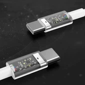 İpek Yıldızı® Apple 15/15 Pro Type-C to Type-C Hasır Örgü Hızlı Şarj Kablosu (1m) thumbnail 3