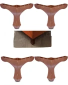 Mobilya Kanepe Baza Koltuk Çekyat Yükseltme Ayağı Plastik, Lükens Kahve 14 Cm, 4 Adet thumbnail 1