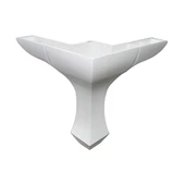 Mobilya Kanepe Baza Koltuk Çekyat Yükseltme Ayağı Plastik, Lükens Beyaz 14 Cm, 4 Adet thumbnail 3