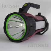 Güneş Enerjili, 7 Farklı Moda Sahip 10W LED Aydınlatma Solar Panelli Acil Durum  El Feneri thumbnail 2