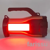 Güneş Enerjili, 7 Farklı Moda Sahip 10W LED Aydınlatma Solar Panelli Acil Durum  El Feneri thumbnail 6