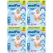 Molfix Bebek Bezi Beden:3 (4-9KG) Midi 560 Adet Mega Avantaj Fırsat Pk - 1