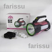 Güneş Enerjili, 7 Farklı Moda Sahip 10W LED Aydınlatma Solar Panelli Acil Durum  El Feneri thumbnail 8