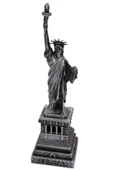 Metal Özgürlük Heykeli Gümüş Vintage Dekor USA 25cm thumbnail 12