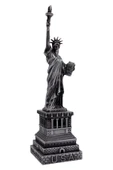 Metal Özgürlük Heykeli Gümüş Vintage Dekor USA 25cm thumbnail 8