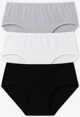 Kadın Külot Büyük Beden 3'lü Paket Yüksek Bel 1. Kalite 4XL ve 5XL (SİYAH - BEYAZ - GRİ) - 2