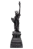 Metal Özgürlük Heykeli Gümüş Vintage Dekor USA 25cm thumbnail 9