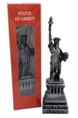 Metal Özgürlük Heykeli Gümüş Vintage Dekor USA 25cm thumbnail 7